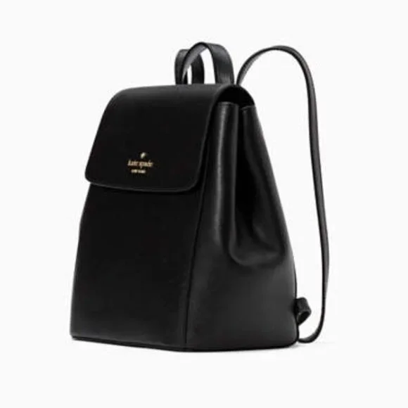 ♠️Kate Spade Black Medium Flap Backpack♠️ - Picture 2 of 16